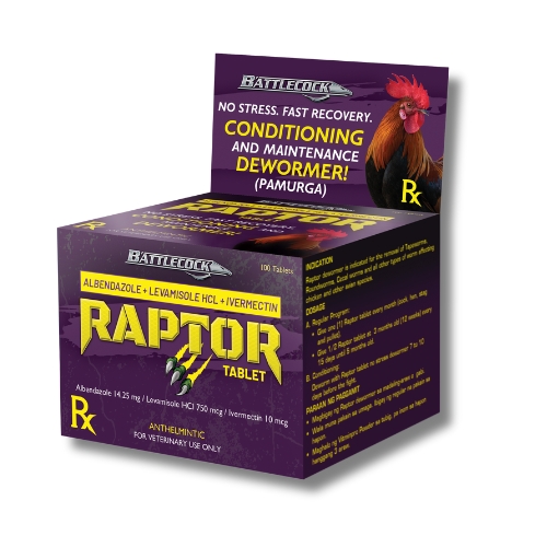 Battlecock low stress dewormer for poultry and gamefowl