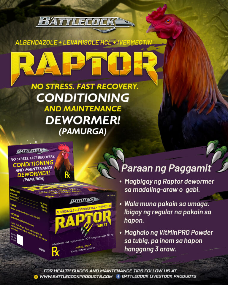 Raptor Fast Acting, low stress dewormer product Guide
